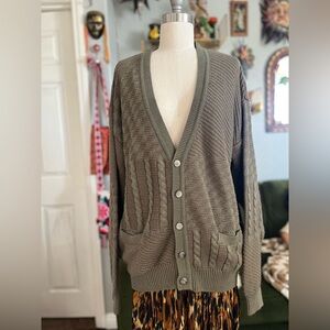 Vintage Liz Claiborne 100% cotton knit cardigan